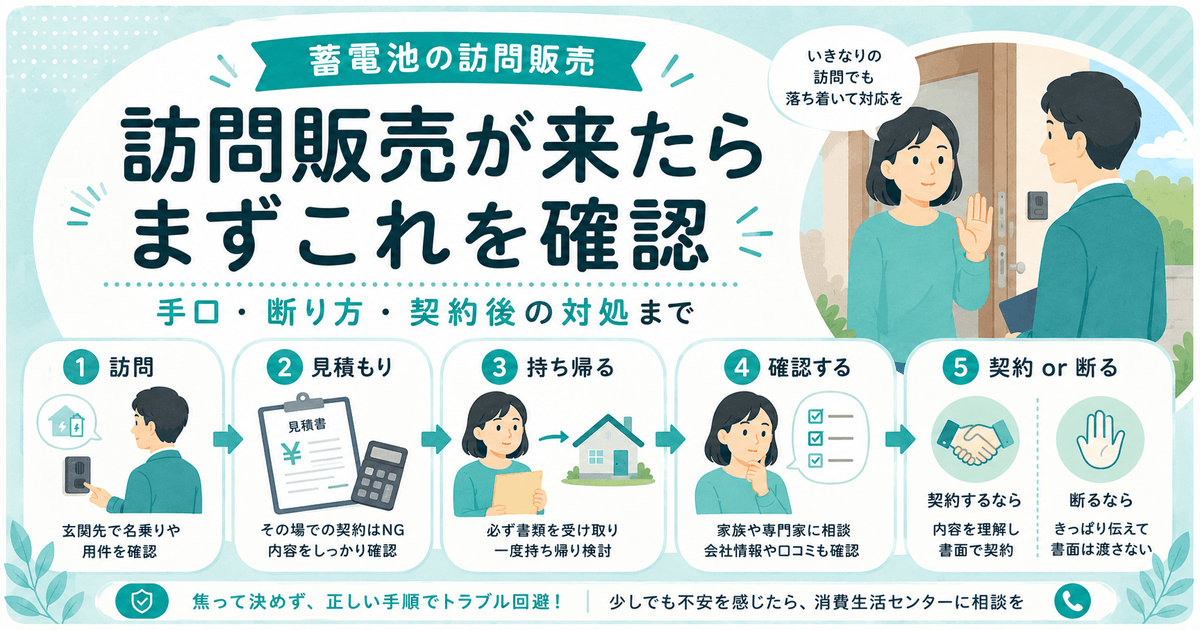 蓄電池の訪問販売への対応総合ガイド